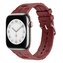 Silikonový řemínek se vzorkem pro Apple Watch 42/44/45/46/49mm,Bordeaux (Tmatvší červeno-hnědá)