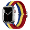 Pletený řemínek se sponou pro Apple Watch 38/40/41/42(S10)mm,Modro-žluto-červený