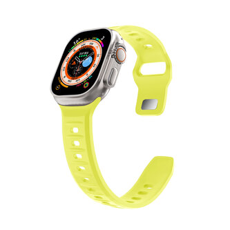 Silikonový vroubkovaný řemínek pro Apple Watch 42/44/45/46/49mm,Limetkově zelený Silikonový vroubkovaný řemínek pro Apple Watch 42/44/45/46/49mm,Limetkově zelený
