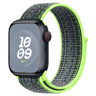 Nylonový řemínek pro Apple Watch 38/40/41/42(S10)mm,Modro-neonovězelená Nylonový řemínek pro Apple Watch 38/40/41/42(S10)mm,Modro-neonovězelená