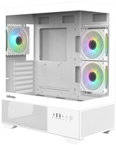 Zalman skříň Chronix / midT / 3x120mm ARGB fan / USB 2.0 / USB 3.0 / USB-C / panoramatická / bílá