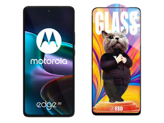 3D Ochranné tvrzené sklo na Motorola Edge 30 - Mr. Cat ESD