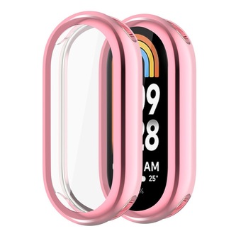 Ochranný metalický kryt pro Mi band 8/9/10,Metalická růžová