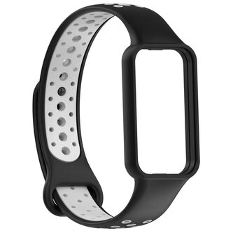 Perforovaný náhradní náramek Mi Band 8 Active / Redmi Band 2,Černo-Šedý
