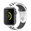 Perforovaný řemínek pro Apple Watch 38/40/41/42(S10)mm,Bílo-Černý