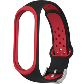 Náhradní náramek Mi band 3/4 EF,Černo-Červená,Xiaomi Mi band 3/4
