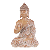 Buddha - polyresinová figurka, barva sv. hnědá