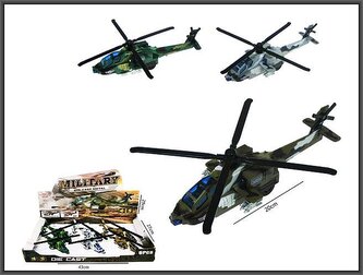HELIKOPTER WOJSKO MET DZWIE/SWIAT P/B 20CM 1/6