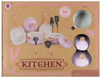 Naczynia kuchenne metalowe różowe MEGA CREATIVE 568598