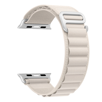 Nylonový řemínek se sponou pro Apple Watch 42/44/45/46/49mm,Béžová Nylonový řemínek se sponou pro Apple Watch 42/44/45/46/49mm,Béžová