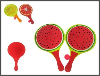 Rakietki owoce drewniane 38x24cm