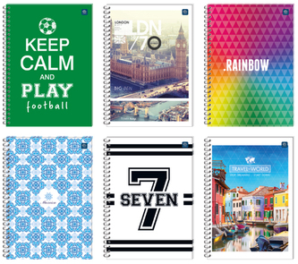 Kołozeszyt A4 100 kartek kratka twarda oprawa INTERDRUK