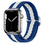Pletený řemínek se sponou pro Apple Watch 42/44/45/46/49mm,Modro-bílý