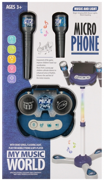 Mikrofon na baterie na stojaku MEGA CREATIVE 569690 Mikrofon na baterie na stojaku MEGA CREATIVE 569690