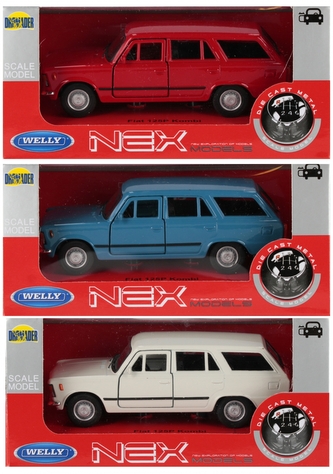 Auto osobowe metalowe 15x7x7 Fiat 125P kombi DROMADER FIATKOMBI