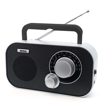BRAVO Přenosné rádio B-5184, černo-stříbrné