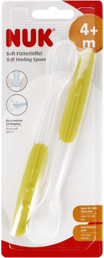 NUK Łyżeczka do karmienia miękka 4m  zieleń op.2 szt. 10255065