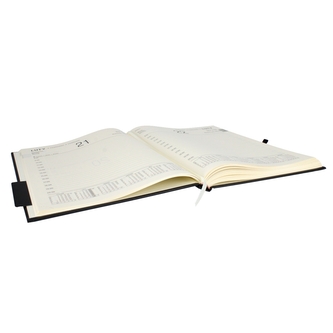 Kalendarz książkowy A4 oprawa twarda Neptun czarny OPS FOL 809929 OPUS