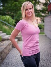 2. jakost Dámské tričko UniFit krátký rukáv - Starorůžové - L