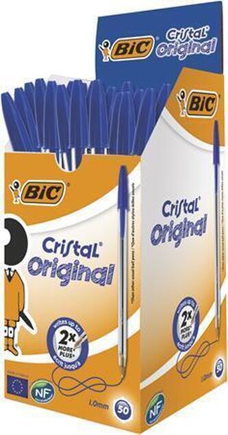 Kuličkové pero "Cristal Original", modrá, 0,32 mm, s víčkem, BIC , 8373609