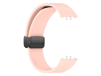 Silikonový řemínek s drážkou a magnetickým zapínáním pro Samsung Galaxy Fit 3,Růžová