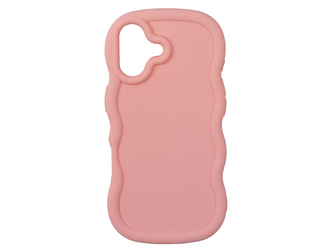 Vlnkovaný světle růžový kryt pro iPhone 17