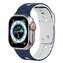 Perforovaný dvojbarevný řemínek pro Apple Watch 38/40/41/42(S10)mm,Tmavěmodro-Bílý