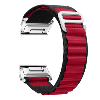 Nylonový řemínek se sponou 22mm,Černo-Červený