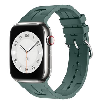 Silikonový řemínek se vzorkem pro Apple Watch 42/44/45/46/49mm,Zelená Silikonový řemínek se vzorkem pro Apple Watch 42/44/45/46/49mm,Zelená