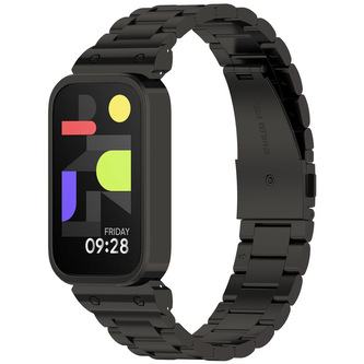 Kovový řemínek pro Mi band 9 Active / Redmi Band 3,Černý