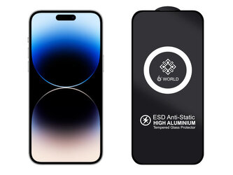 ESD 3D Ochranné tvrzené sklo na iPhone 15 Pro