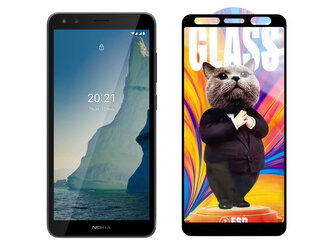 3D Ochranné tvrzené sklo na Nokia C01 + - Mr. Cat ESD