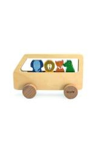 Drewniany autobus dla zwierząt