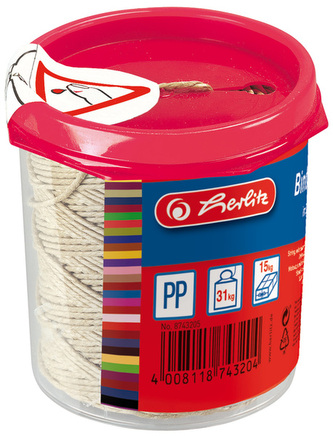 Sznurek Pack-O-Mat 120m pojemnik z obcinaczem 8743205, Herlitz Sznurek Pack-O-Mat 120m pojemnik z obcinaczem 8743205, Herlitz