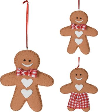 Zawieszka PIERNIKOWY LUDZIK 11CM 2ASS Zawieszka PIERNIKOWY LUDZIK 11CM 2ASS