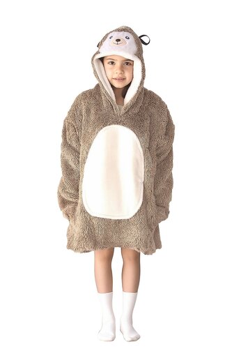 Cozy Noxxiez CH329 Ježek - hřejivá televizní mikinová deka s kapucí pro děti 7 - 12 let