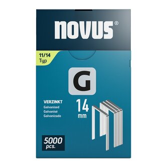 Novus tenké, ploché drátové sponky typ G, 11/14 mm, 5000 ks