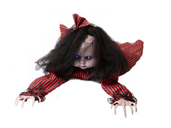 Halloween strašidelná panenka, 110 cm