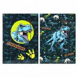 Teczka z gumką A4 Dino Glow mix