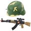 Zestaw militarny karabin + hełm