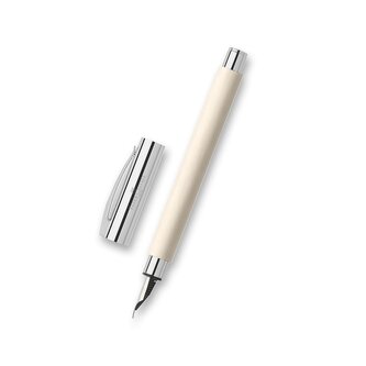 Plnicí pero Faber-Castell Ambition Precious Resin Cinematic White - hrot F Plnicí pero Faber-Castell Ambition Precious Resin Cinematic White - hrot F