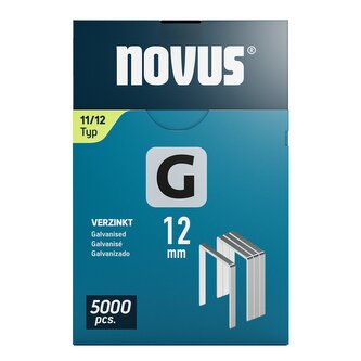 Novus tenké, ploché drátové sponky typ G, 11/12 mm, 5000 ks