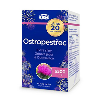 GreenSwan GS Ostropestřec 6500 mg 60 + 20 tablet ZDARMA GreenSwan GS Ostropestřec 6500 mg 60 + 20 tablet ZDARMA