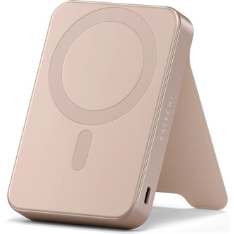 Satechi Qi2 5K magnetická powerbanka se stojánkem růžová Satechi Qi2 5K magnetická powerbanka se stojánkem růžová