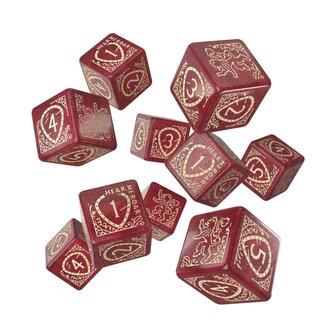 Sada šestistěnných kostek Game of Thrones - Lannister (10 ks)