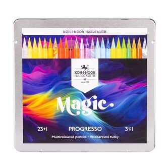 Koh-i-noor PROGRESSO MAGIC 8774/24 - pastelky v laku v laku v plechovém pouzdře - 24 ks Koh-i-noor PROGRESSO MAGIC 8774/24 - pastelky v laku v laku v plechovém pouzdře - 24 ks