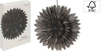 GWIAZDA PAPIEROWA OZDOBNA 50CMSZARA GWIAZDA PAPIEROWA OZDOBNA 50CMSZARA