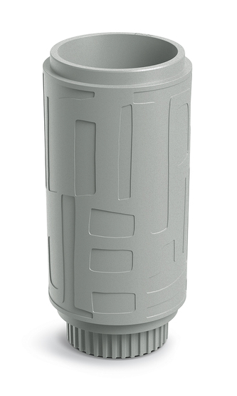 Květináč FOLKA ROUND HIGH 30 cm- barva: betonová šedá