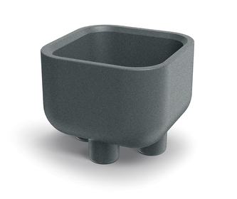 Květináč s nožičkami MOLTA SQUARE 48 cm - barva: granitová šedá