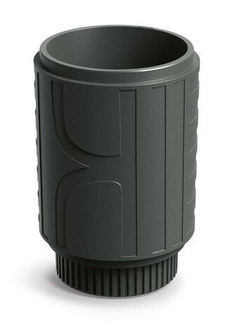 Květináč FOLKA ROUND MIDL 40 cm- barva: tmavě šedá
